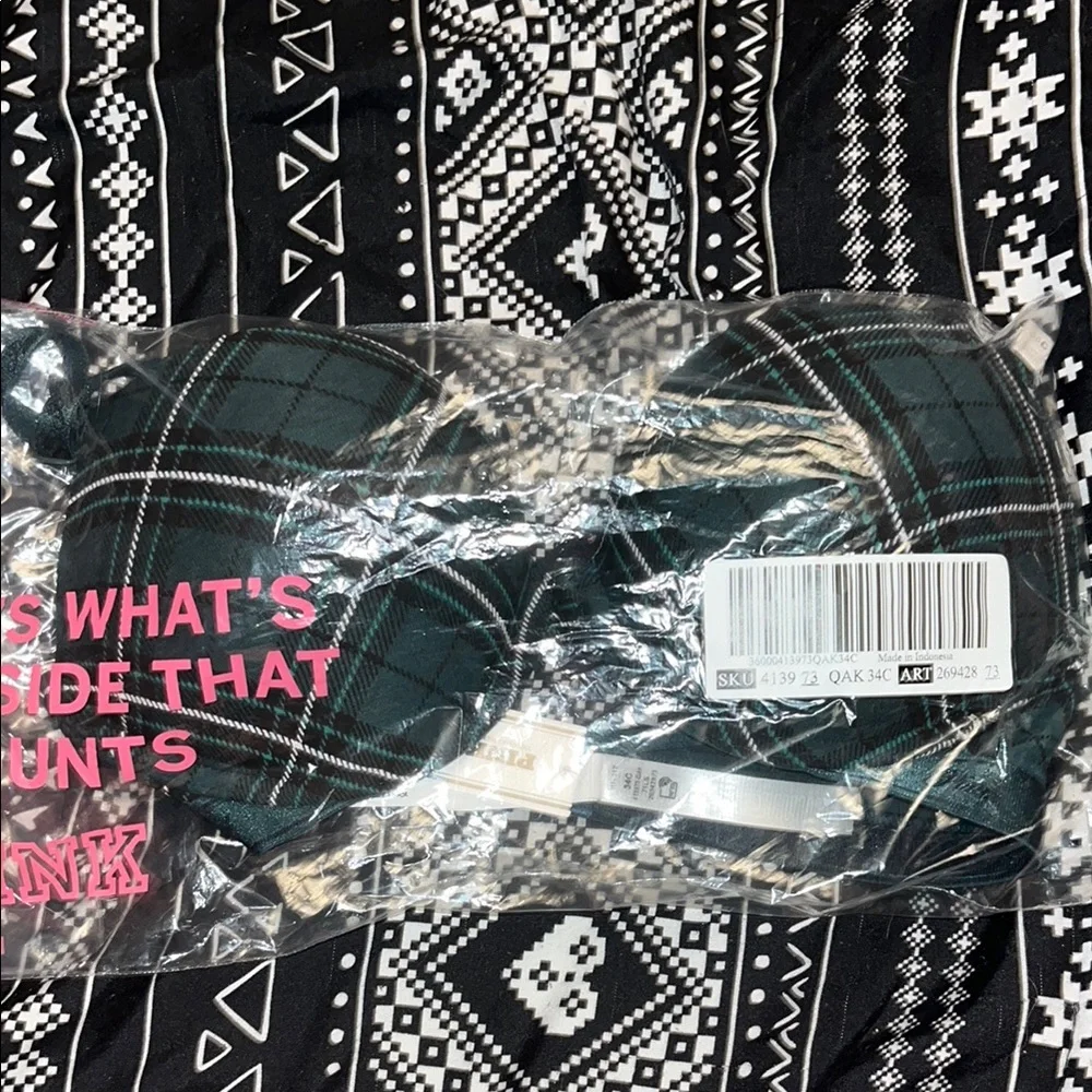 VS Green Plaid Wear Everywhere Push Up Bra